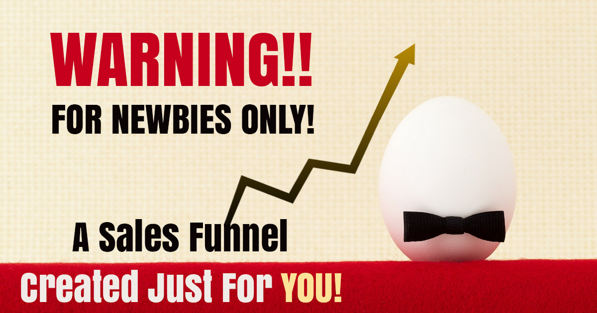 WARNING!! For Newbies ONLY! A Sales Funnel created Just For You!